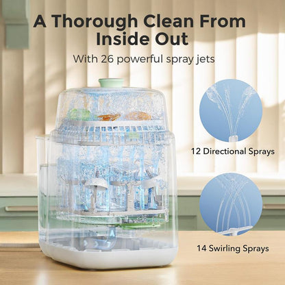 Automatic Baby Bottle Washer with 300 Detergent Tablets