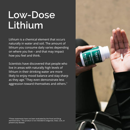 Lithium Orotate Mood & Cognitive Support Capsules - 60 Capsules