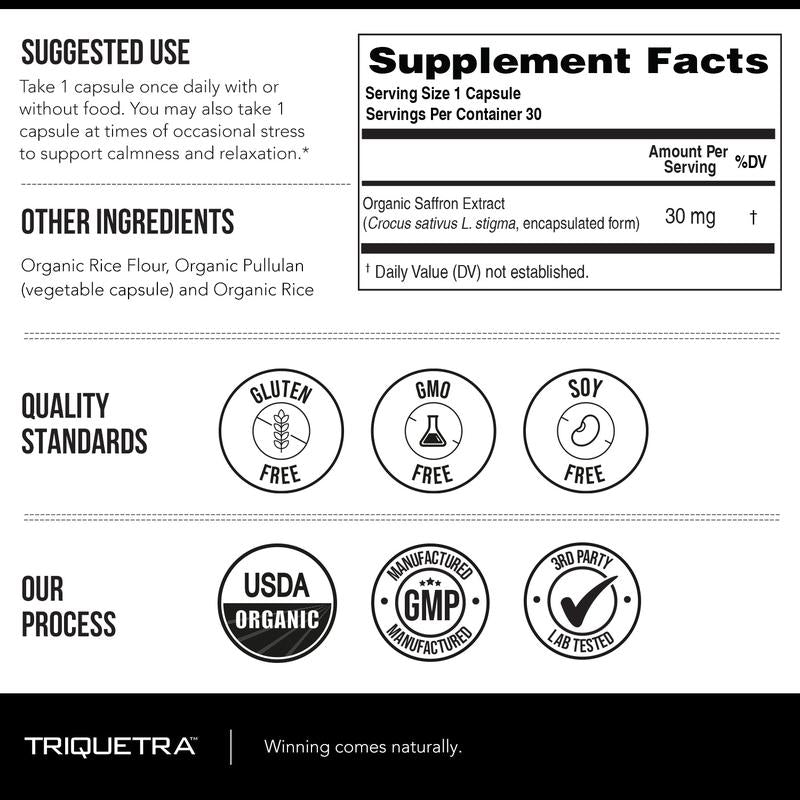 Saffron Mood & Stress Support - 30 Capsules