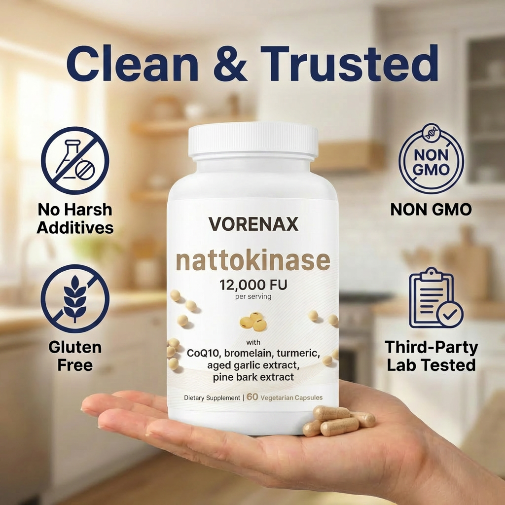 Nattokinase 12,000FU Complex - 60 Vegetarian Capsules