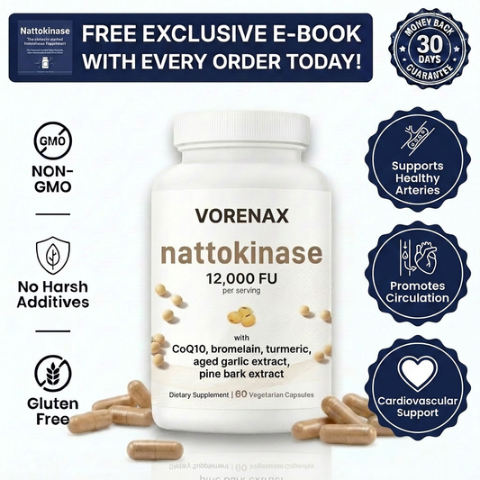 Nattokinase 12,000FU Complex - 60 Vegetarian Capsules
